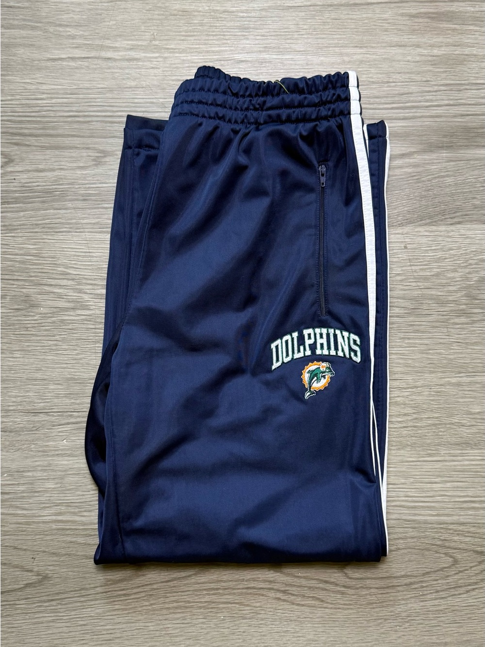 NFL Navy and White Dolphins Track Joggers